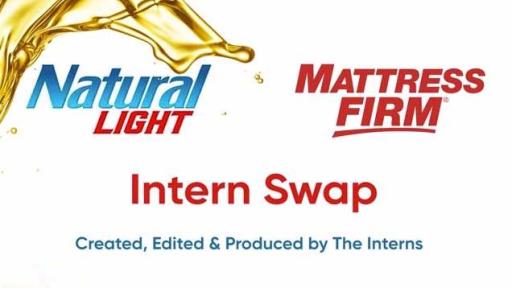 Mattress Firm’s Snoozeterns and Natural Light’s Intern swap places for National Intern Day.