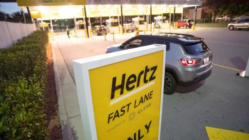 Hertz Fast Lane at the airport.