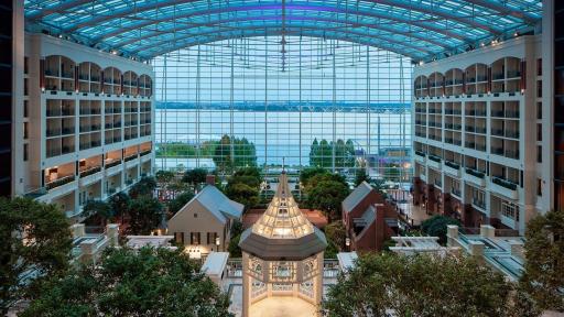 Interior of the Gaylord National Resort and Convention Center in the National Harbor
