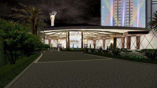 The main porte cochère will be transformed to welcome guests to the all-new SAHARA Las Vegas.
