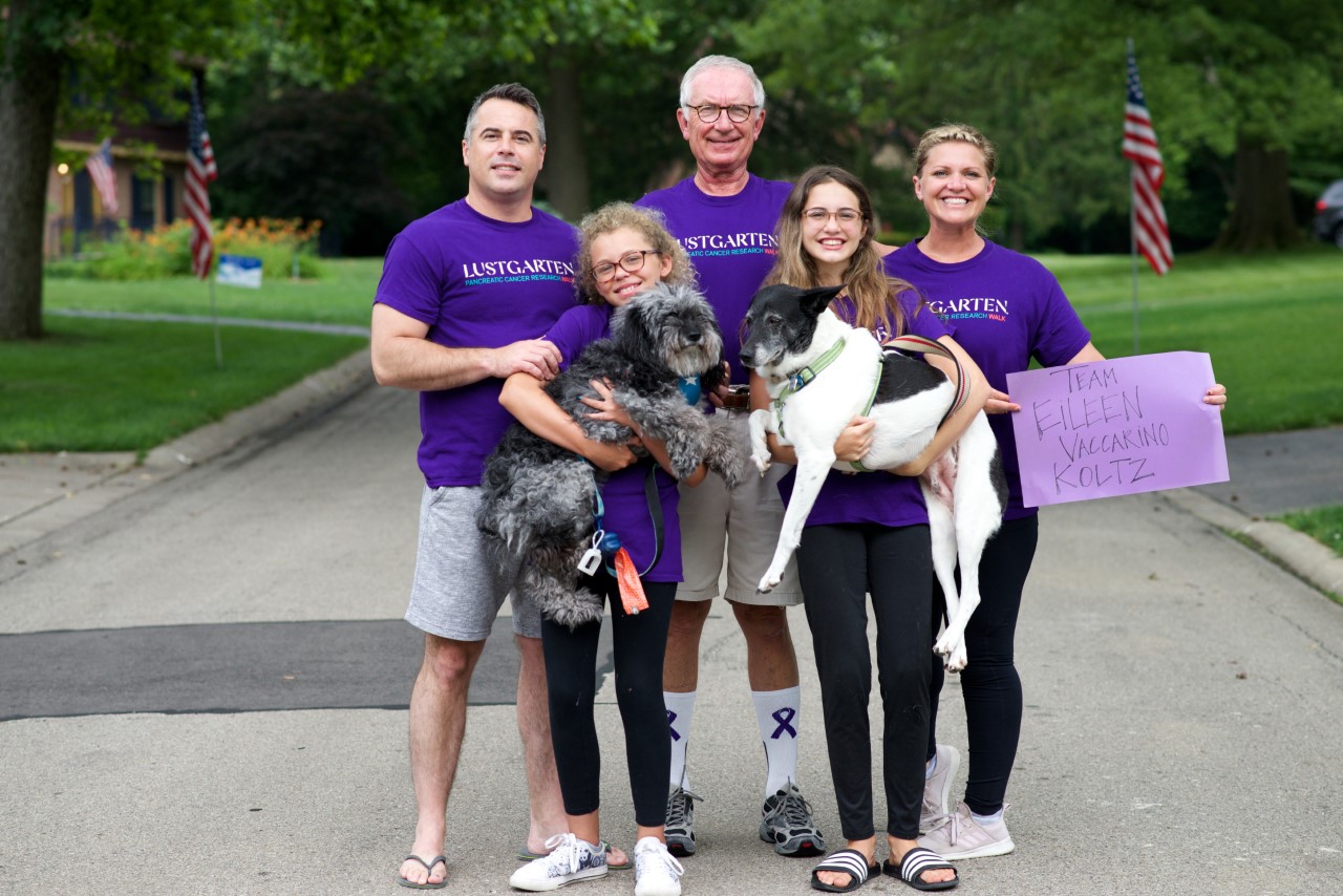Participants walk in the first-ever Lustgarten National Virtual Walk for Research.