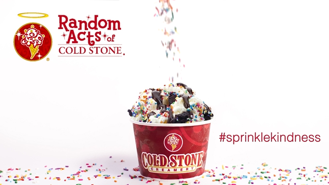 On World Kindness Day, engage with Cold Stone Creamery on Twitter, Facebook and Instagram and when you tag @coldstone on Instagram and use #SprinkleKindness you will be entered to win a Cold Stone Creamery swag giveaway!