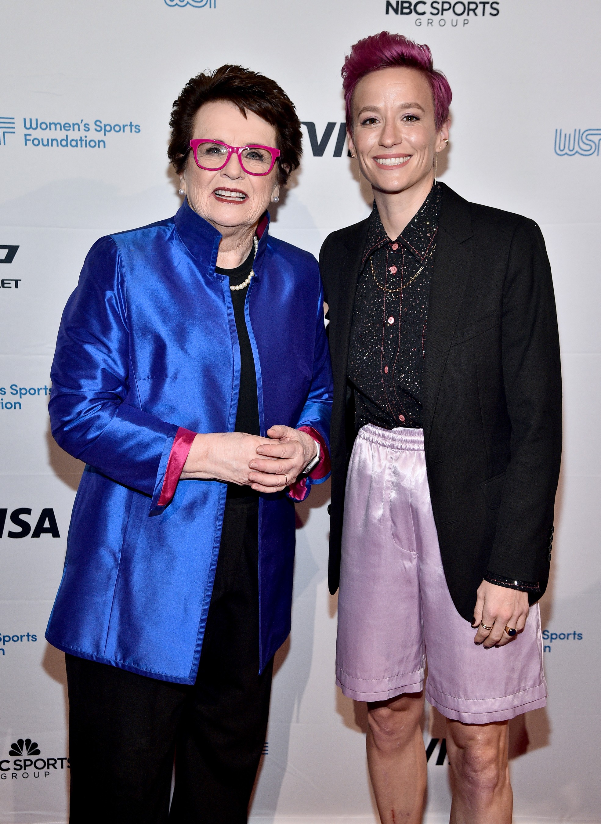 Megan Rapinoe, named the 2019 Team Sportswoman of the Year by the Women’s Sports Foundation, poses with Billie Jean King at the 40th Annual Salute to Women in Sports. (Getty Images for the Women’s Sports Foundation)