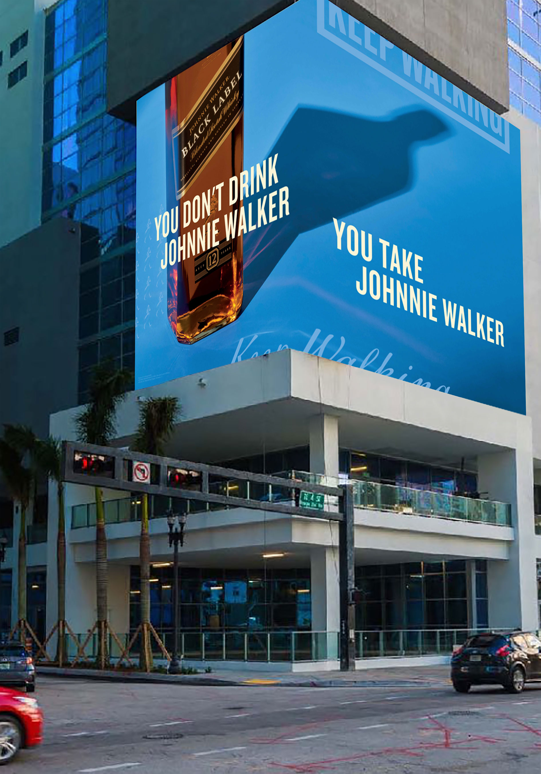 With its eye-catching patterns and brilliant colors, the new Johnnie Walker ad creative will be displayed across U.S.