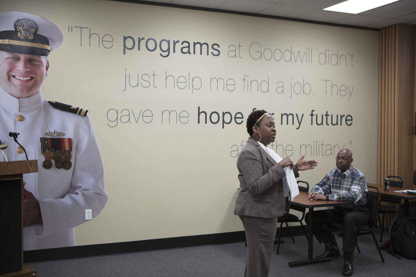 Goodwill is proud to help our nation's veterans transition to new careers with employment training, financial stability tools, and other community-based programs.