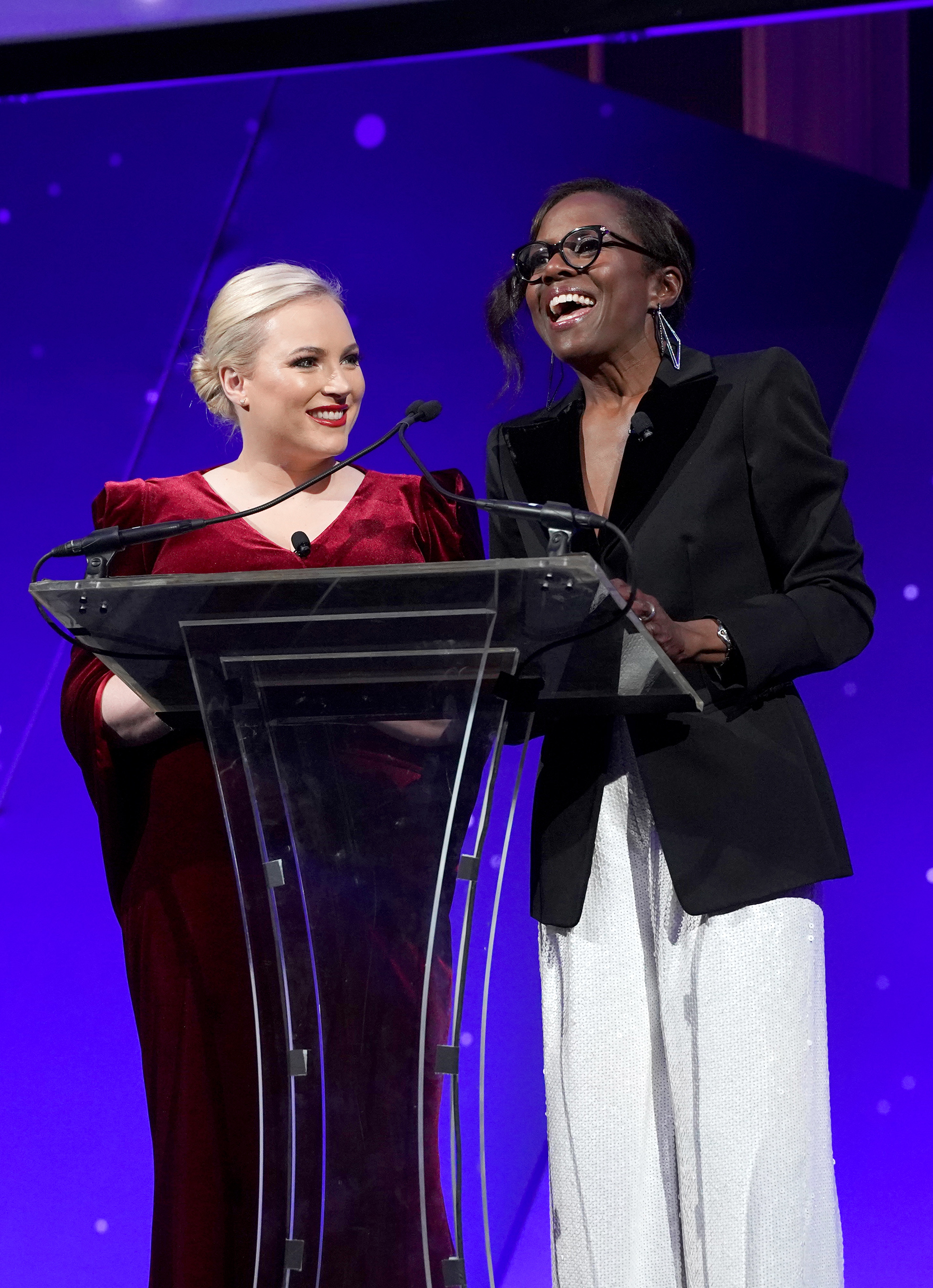 Meghan McCain and Deborah Roberts co-host the 2019 Achilles International Gala.