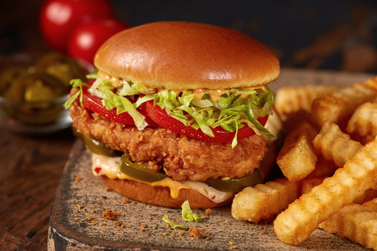 The Southwest Chipotle Fillet Sandwich is Zaxby’s latest creation and features a hand-breaded fillet, pickled jalapeños, pepper jack cheese, spicy chipotle aioli, fresh lettuce and tomato all served on a toasted potato bun.