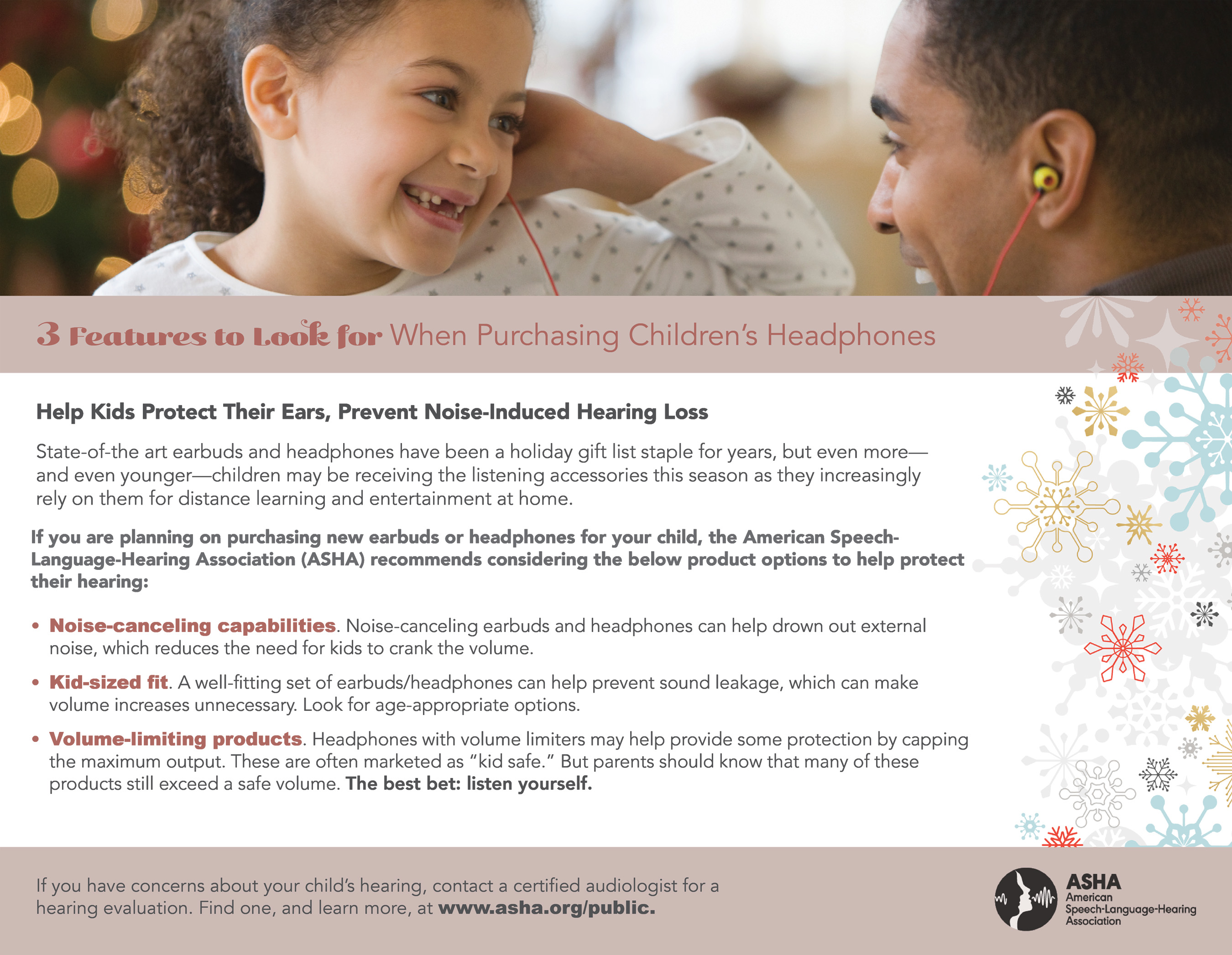 Giving the Gift of Hearing Protection: ASHA Offers Tips for Smart Shopping, Safe Listening When Headphones Are on a Child's Holiday Wish List