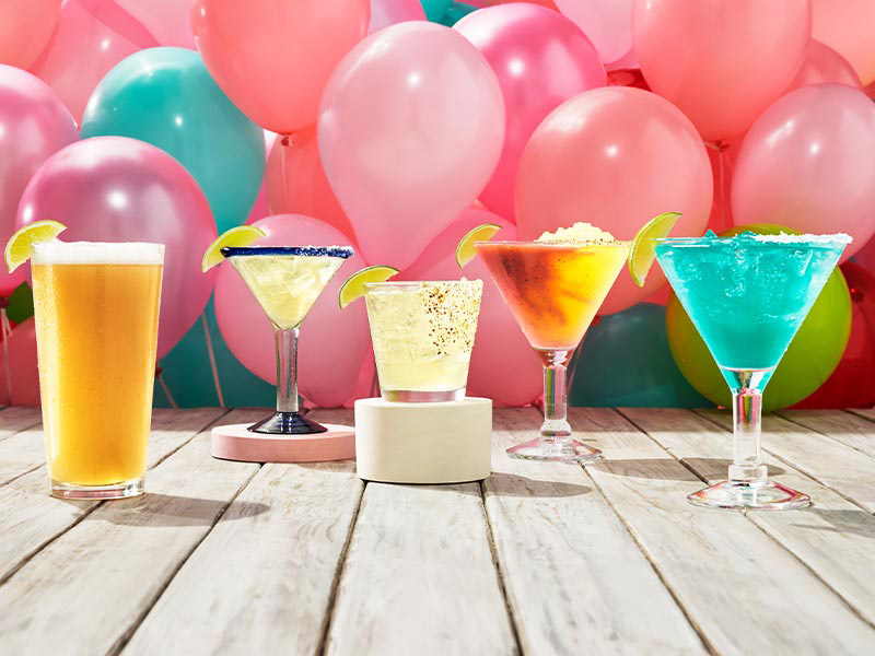 We’re serving up five celebration-worthy deals for $5 on some of our most popular drinks, including our Presidente Margarita®, Cheers to Patrón, Cuervo Blue and Frose ’ritas, and select draft imports.