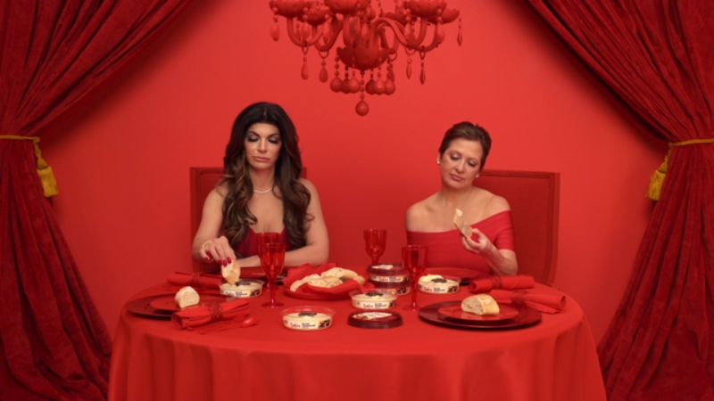 Dip's about to get real when Teresa Giudice and Carolina Manzo unite for Sabra's first ever Super Bowl ad.