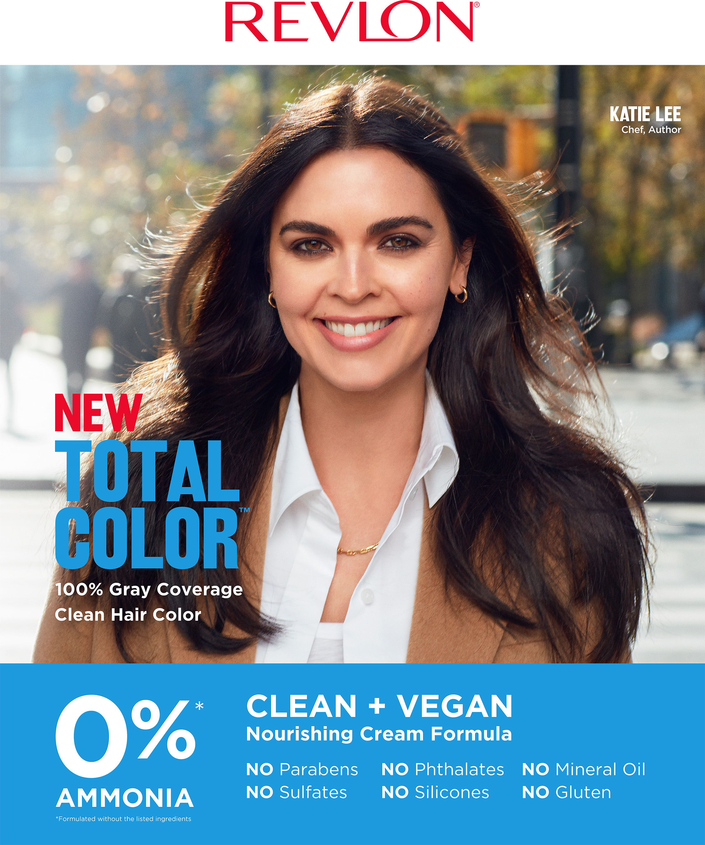 Revlon Launches Total Color, A New Breakthrough in Clean and Vegan  Permanent Hair Color with chef and author Katie Lee