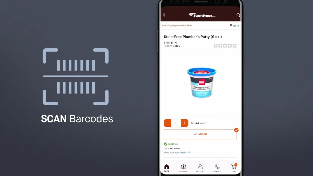 Play Video: SupplyHouse.com's app allows customers to stock up and save on the go.