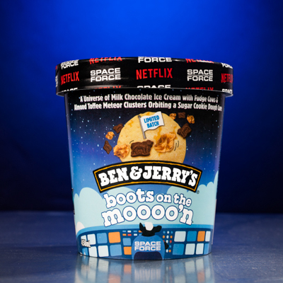 Ben & Jerry’s launches Boots On the Moooo’n with Netflix original series Space Force.