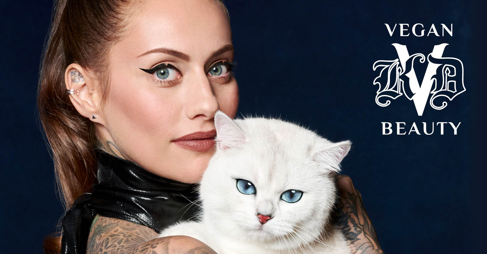KVD Vegan Beauty International Makeup Artist, Fanny Maurer in Cat Eyes For All Campaign
