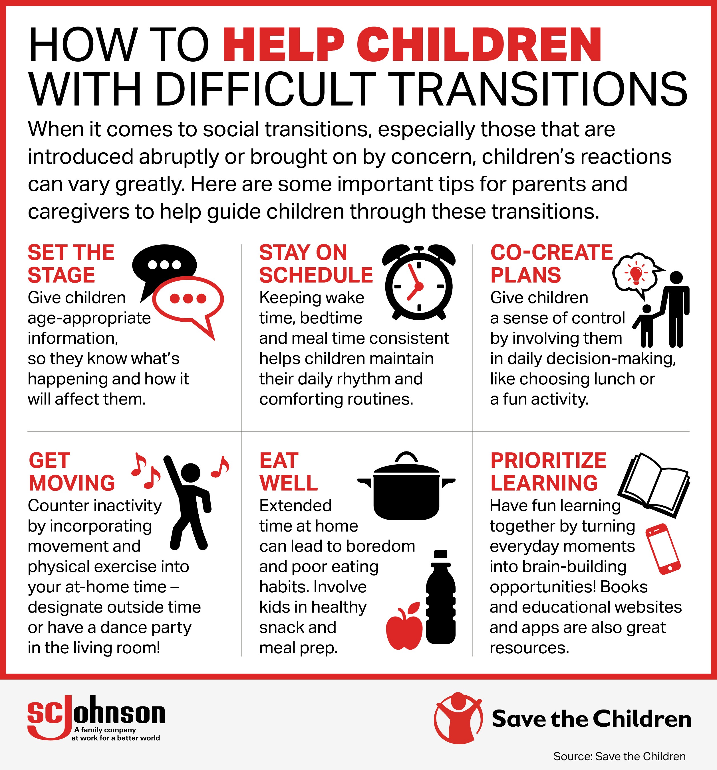 How to help children with difficult transitions