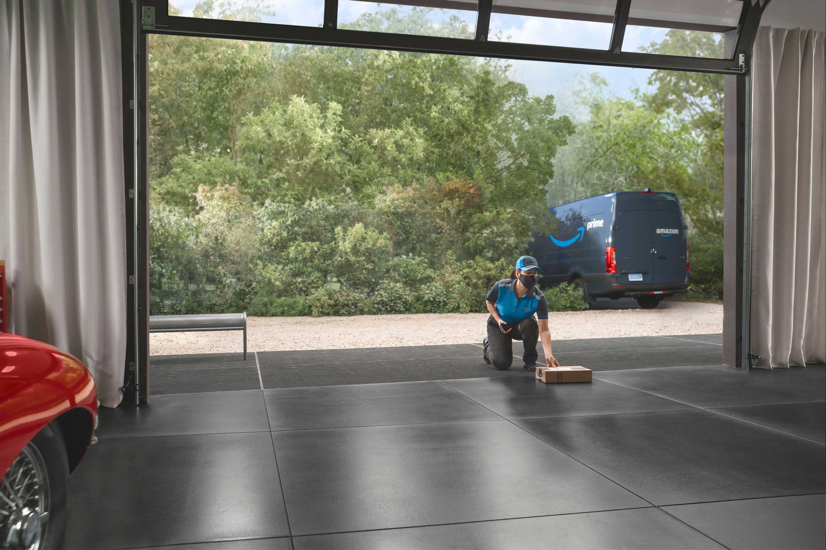 The LiftMaster Secure View works seamlessly with Key by Amazon In-Garage Delivery.