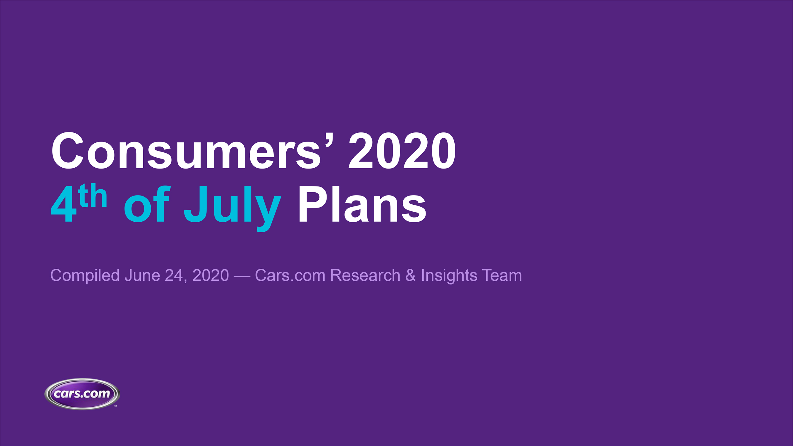 Consumers 2020 4th of July Plans