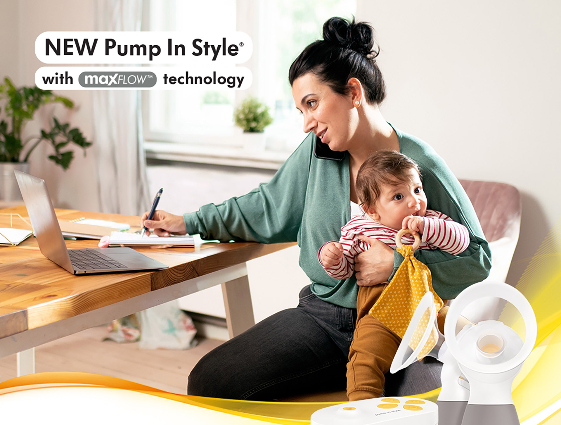 Woman. Mom. Teacher. Insert Hero Name. The New Pump In Style® with MaxFlow™ is designed for hardworking moms everywhere.