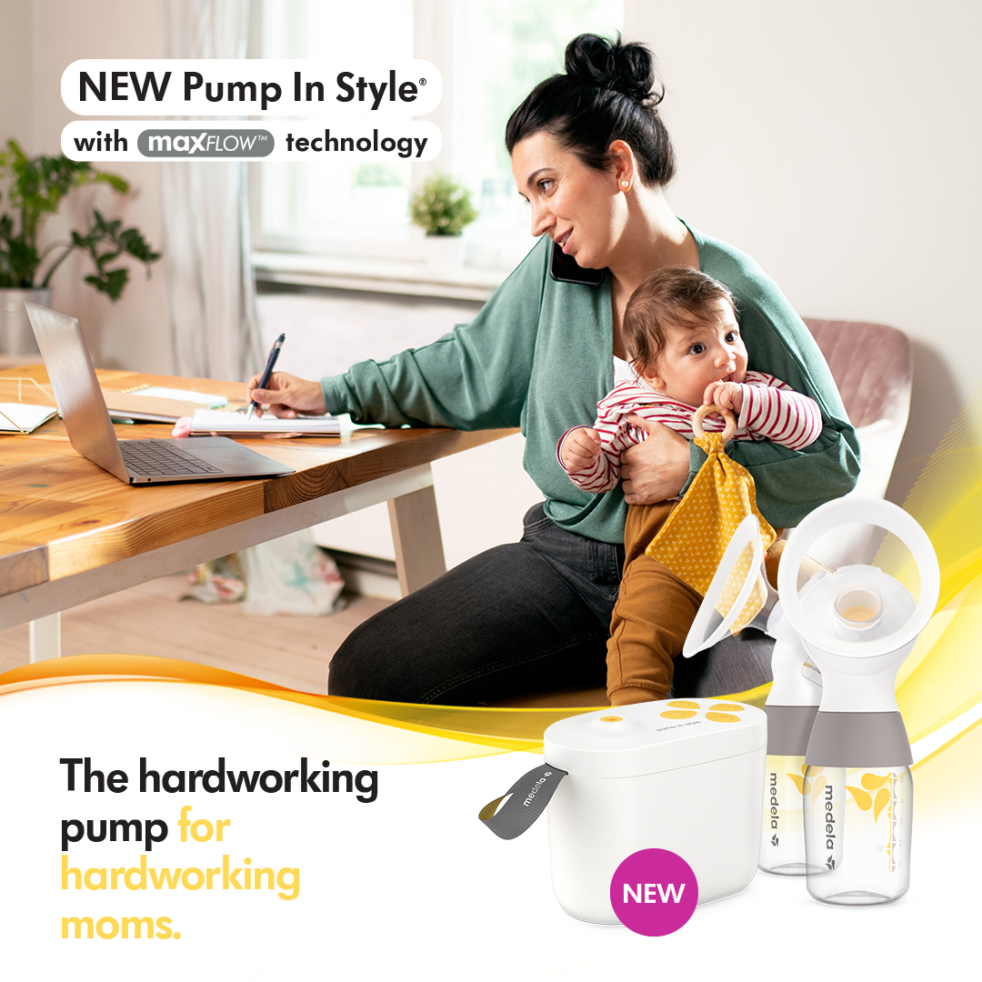 Woman. Mom. Teacher. Insert Hero Name. The New Pump In Style® with MaxFlow™ is designed for hardworking moms everywhere. Get everything you need to pump at home or away, including cooler bag, stylish carry bag, and battery pack for convenient pumping.