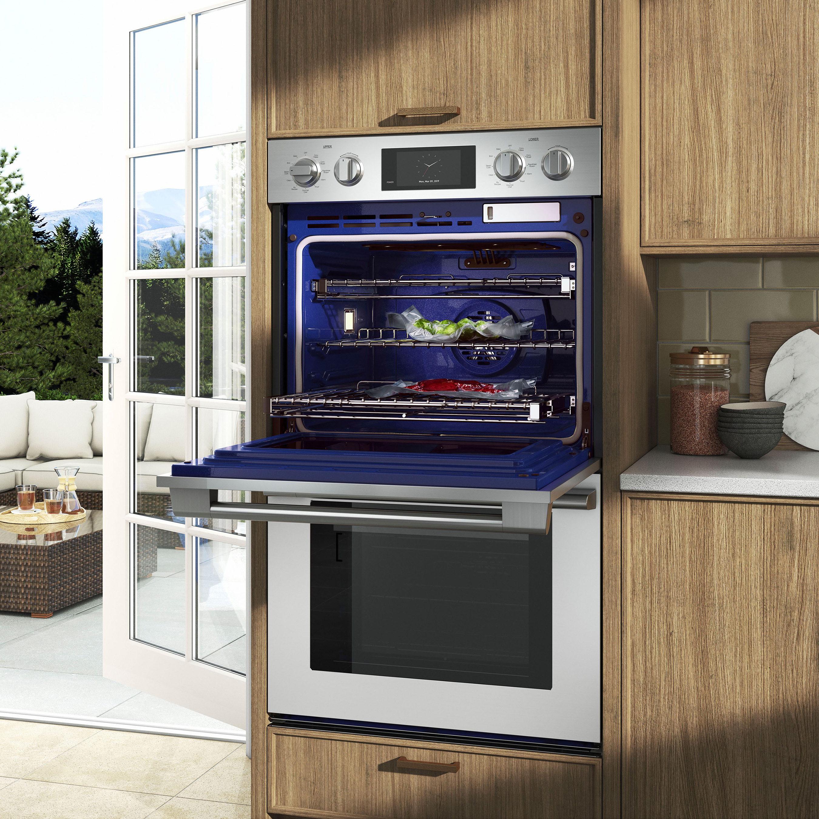 Signature Kitchen Suite’s recently launched double wall oven utilizes a steam sous vide cooking mode, allowing users to enjoy sous vide results right in the oven without the need for preheating.