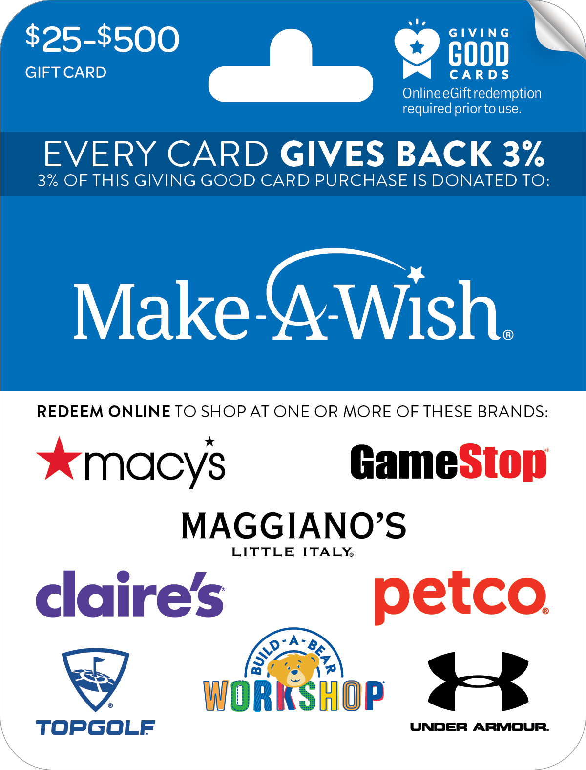 Make-A-Wish Giving Goodtm Card