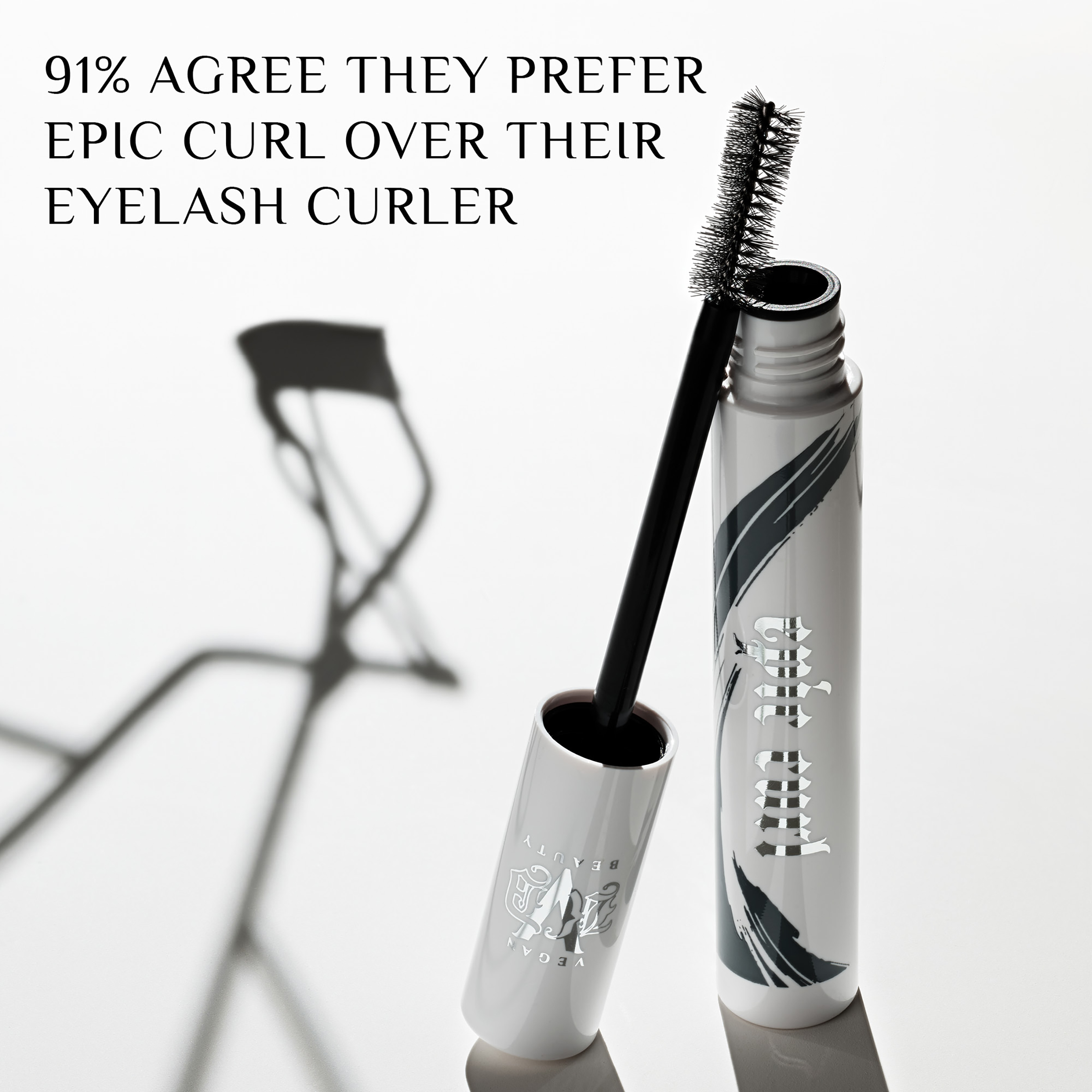 91% of people prefer KVD Vegan Beauty Epic Curl to their eyelash curlers