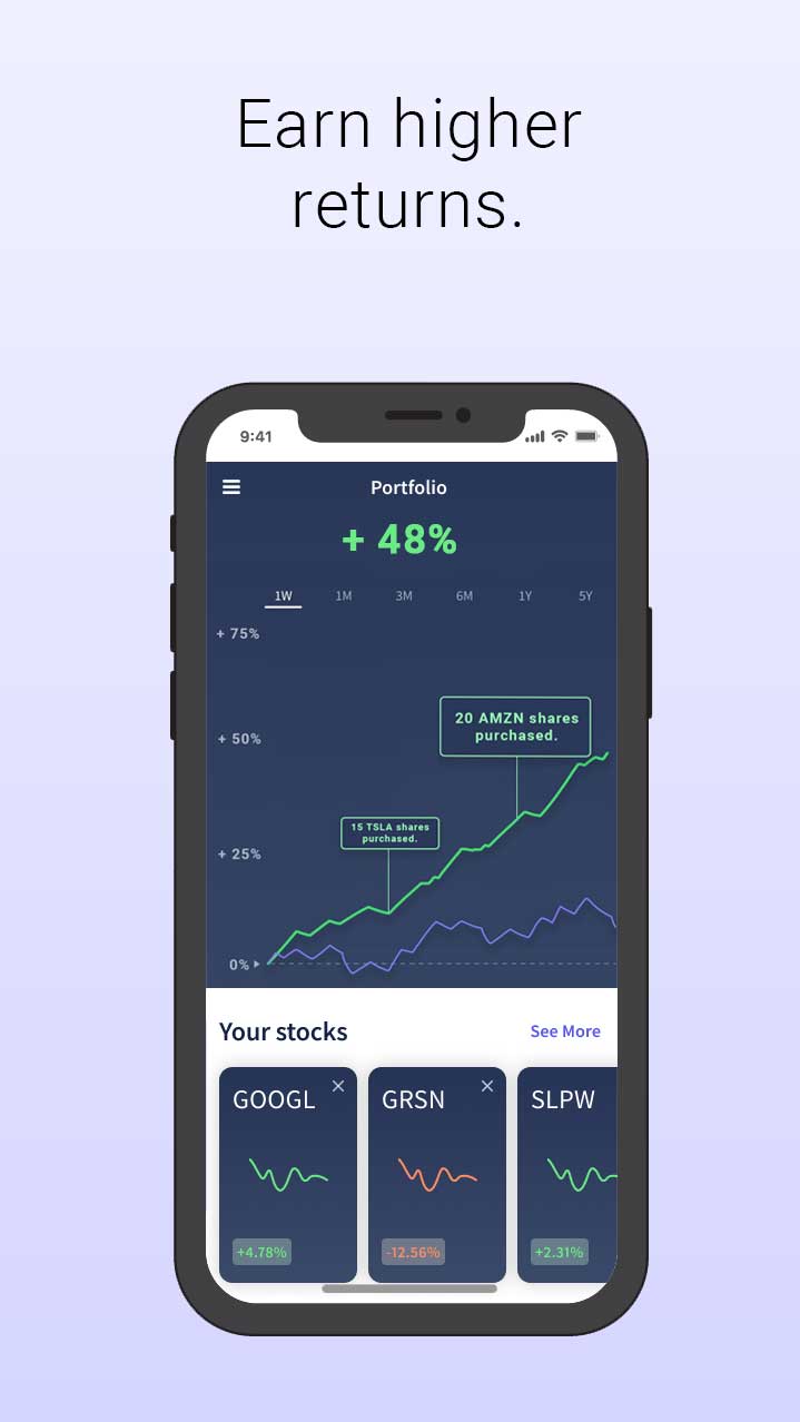 Get higher returns (our users average 48% over 6 months).