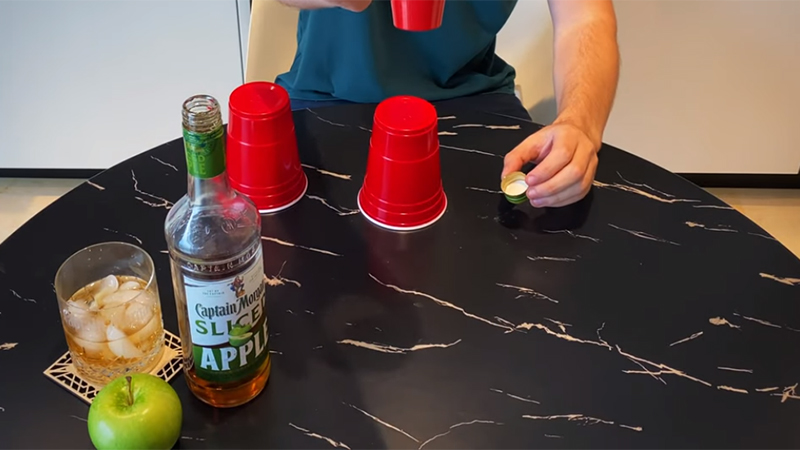 Captain Morgan Sliced Apple Rum - Three Cup Party Trick (+ Bonus BTS and Time Lapse)!