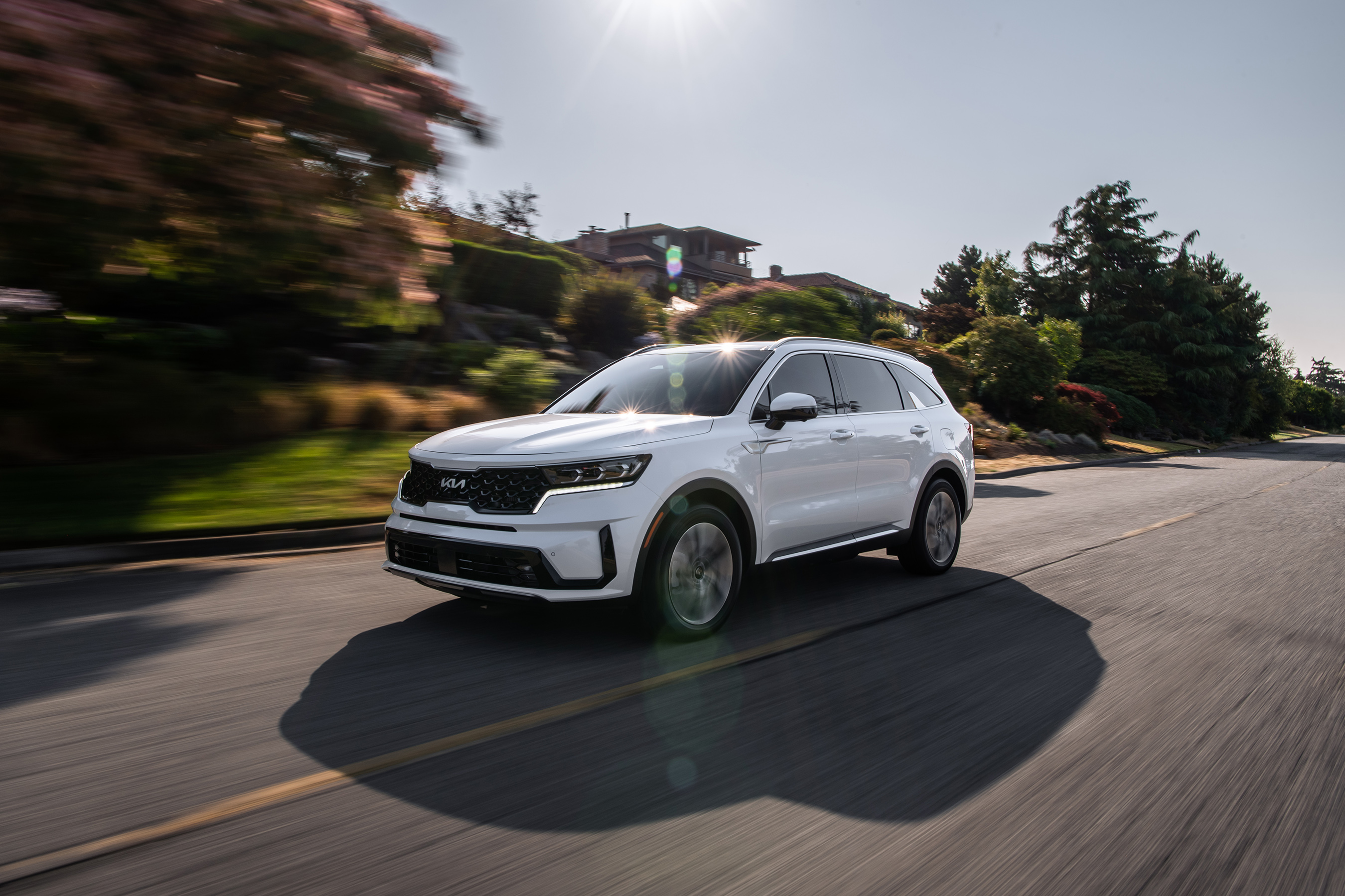 The Sorento PHEV offers a full suite of standard Kia Drive Wise Advanced Driver-Assistance Systems (ADAS), including Highway Driving Assist and Rear Cross Traffic Collision Avoidance technology.