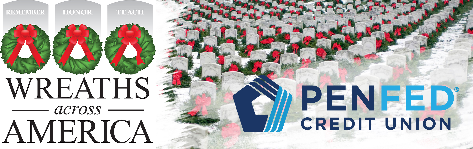 Wreaths Across America and PenFed banner