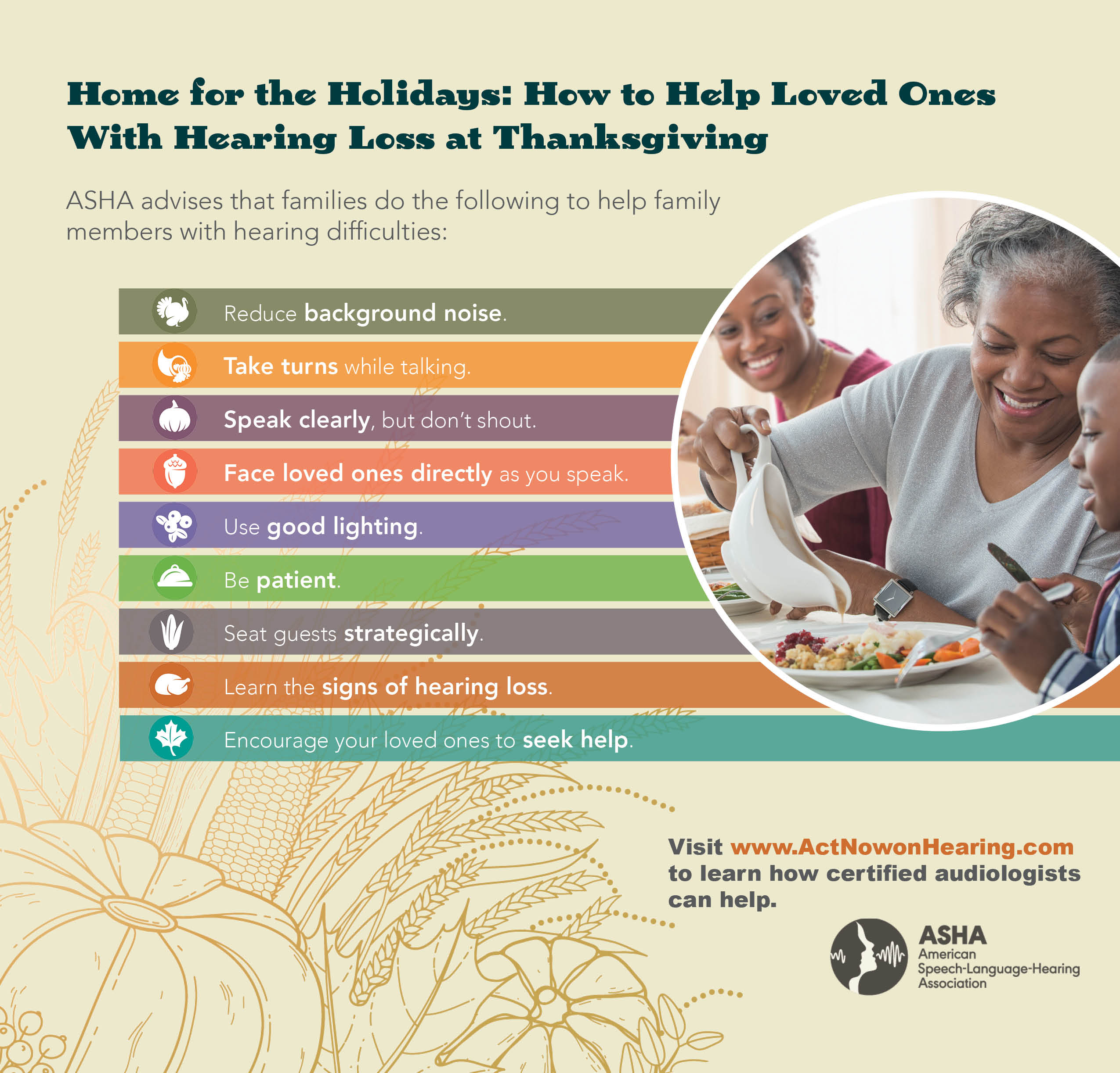 Home for the Holidays: How to Help Loved Ones With Hearing Loss at Thanksgiving