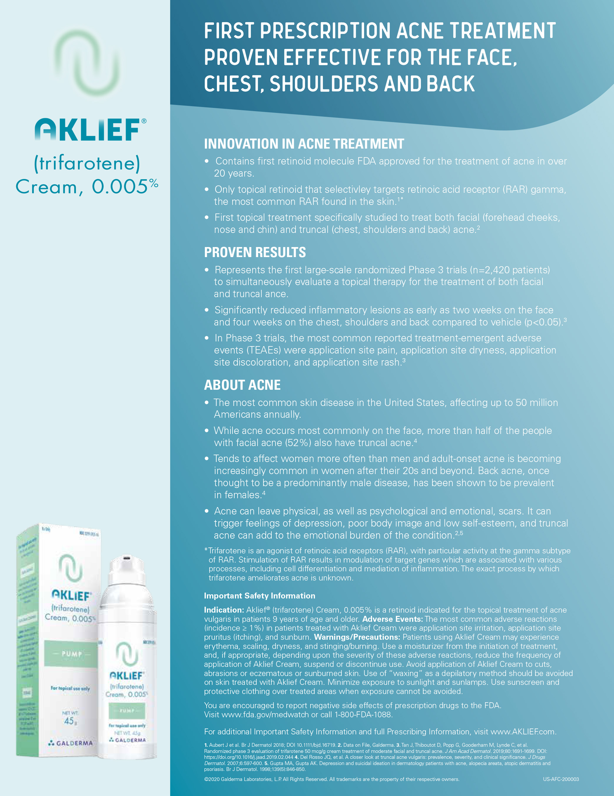 AKLIEF Cream Fact Sheet
