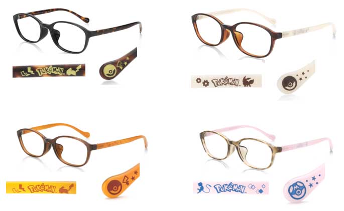 The Kids Model features frames ranging from cute to cool styles, inspired by the Pokémon animated TV series.