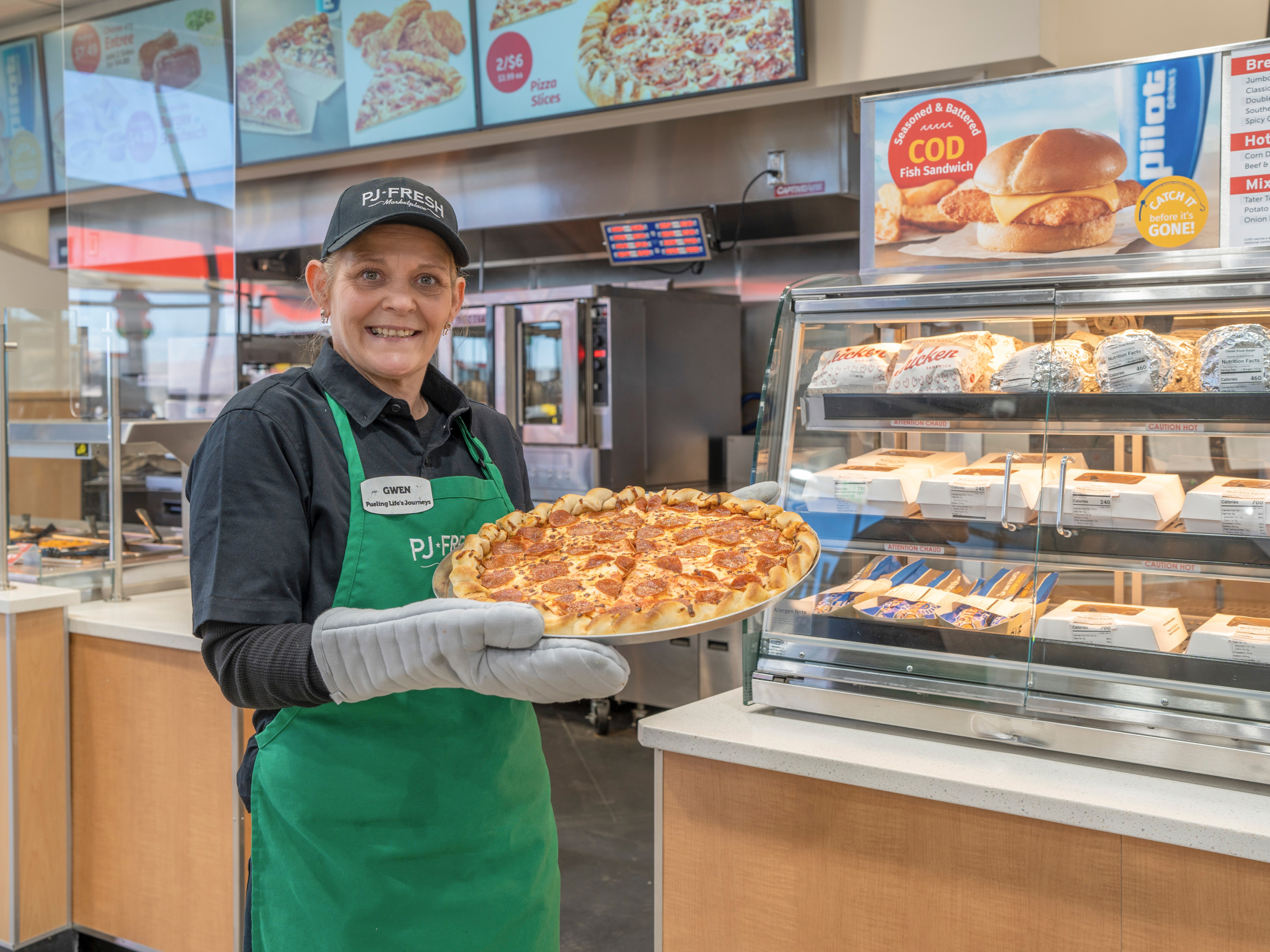 Pilot’s signature hot meals and pizza that are made fresh daily will be available at hundreds of additional travel centers to provide guests with a greater selection of foods for every occasion.
