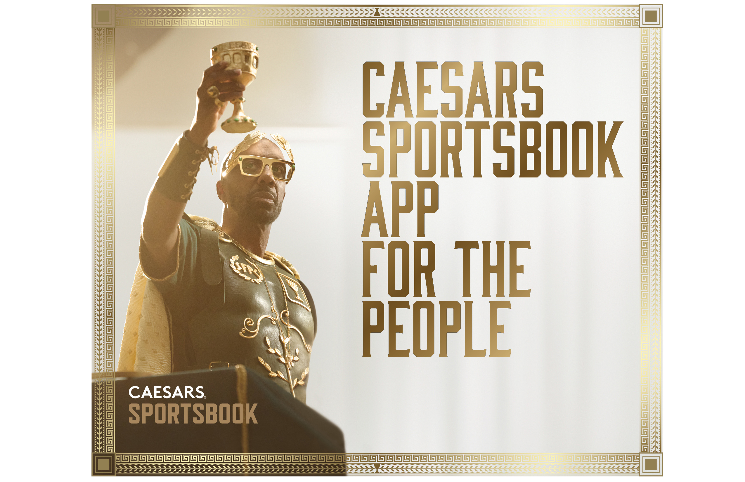 Caesars Sportsbook is the app for the people, Caesar raises his goblet.