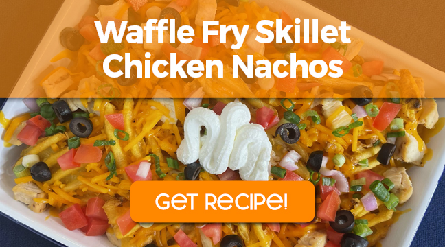 Waffle Fry Skillet Chicken Nachos