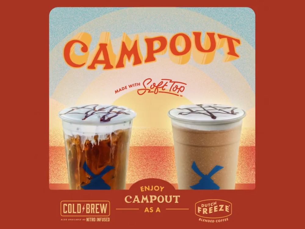 Adventure is only a sip away. Enjoy Campout as a Cold Brew (also available Nitro- Infused) and a Dutch Freeze Blended Coffee.