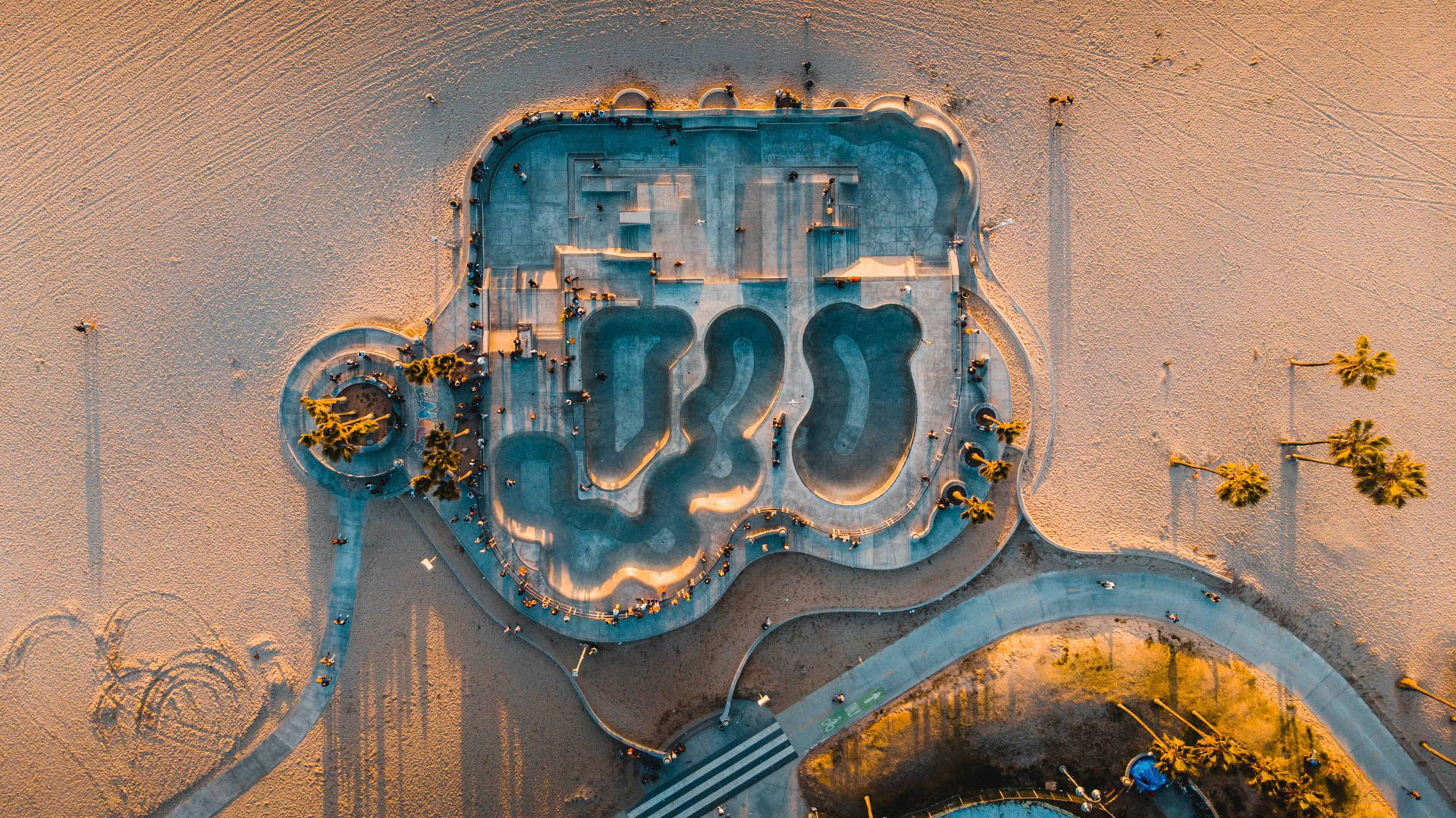 Los Angeles Beaches, Looking Down by Chris Boehm