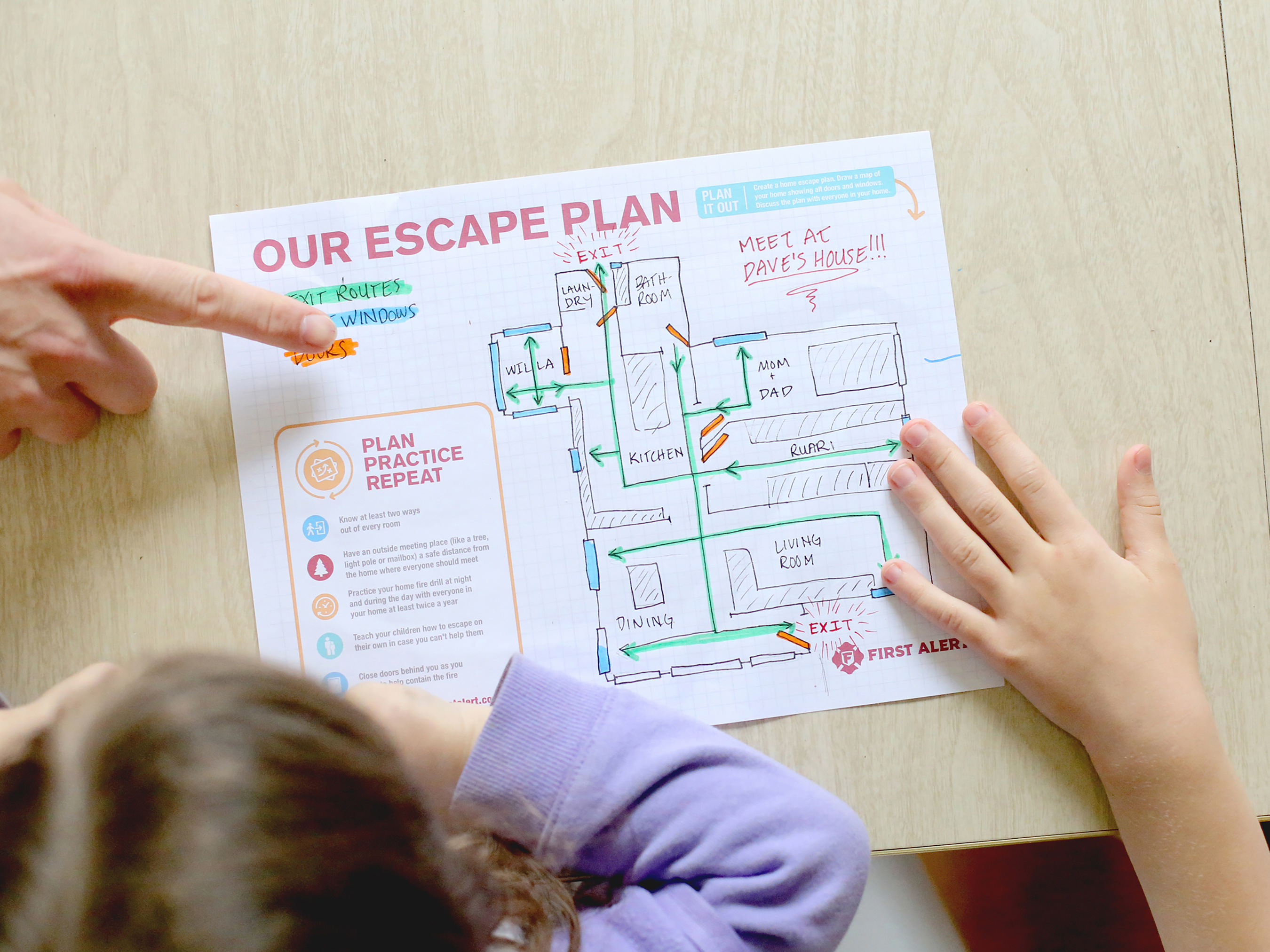 Family emergency escape plan