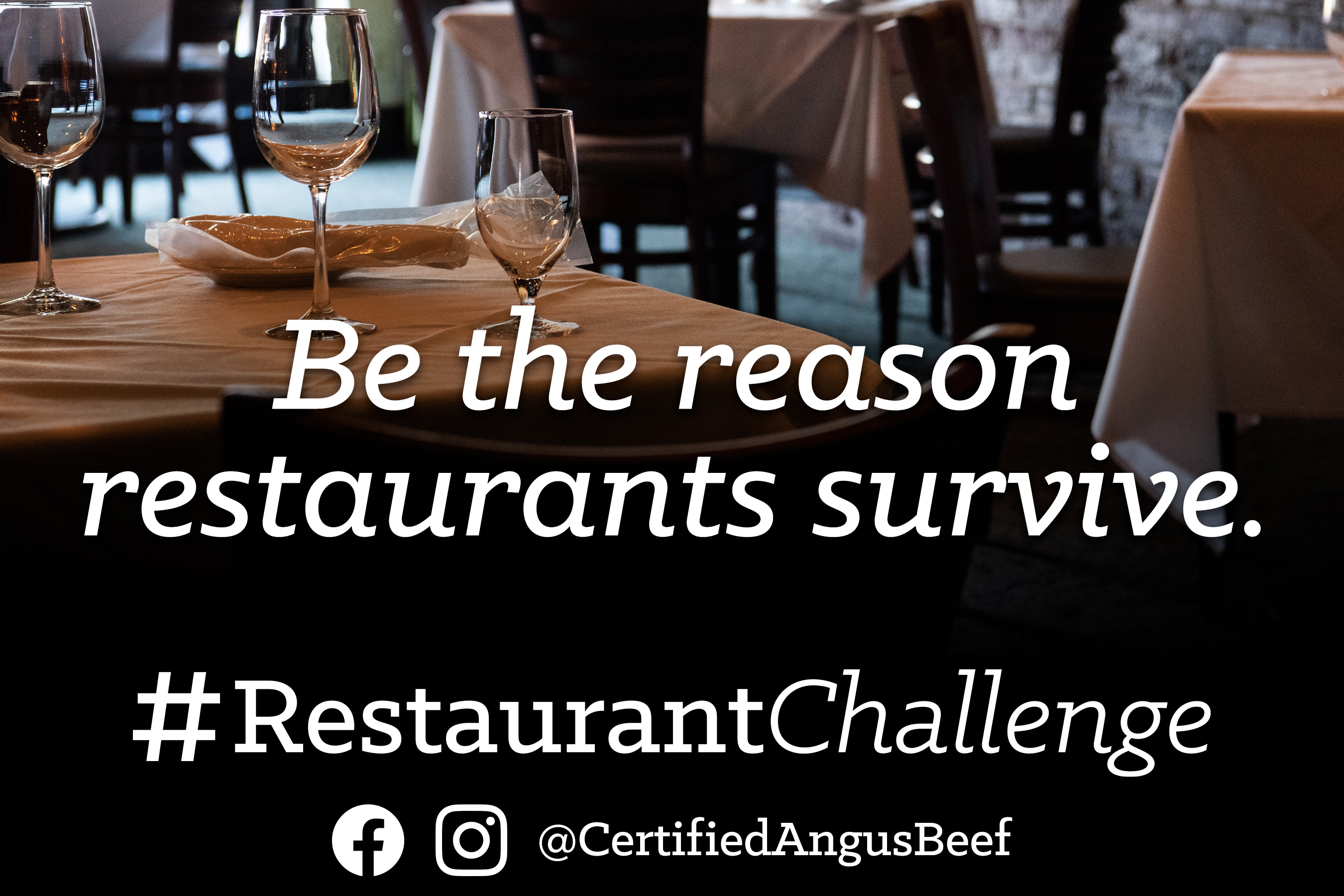 Restaurant image with the caption, "Be the reason restaurants survive."