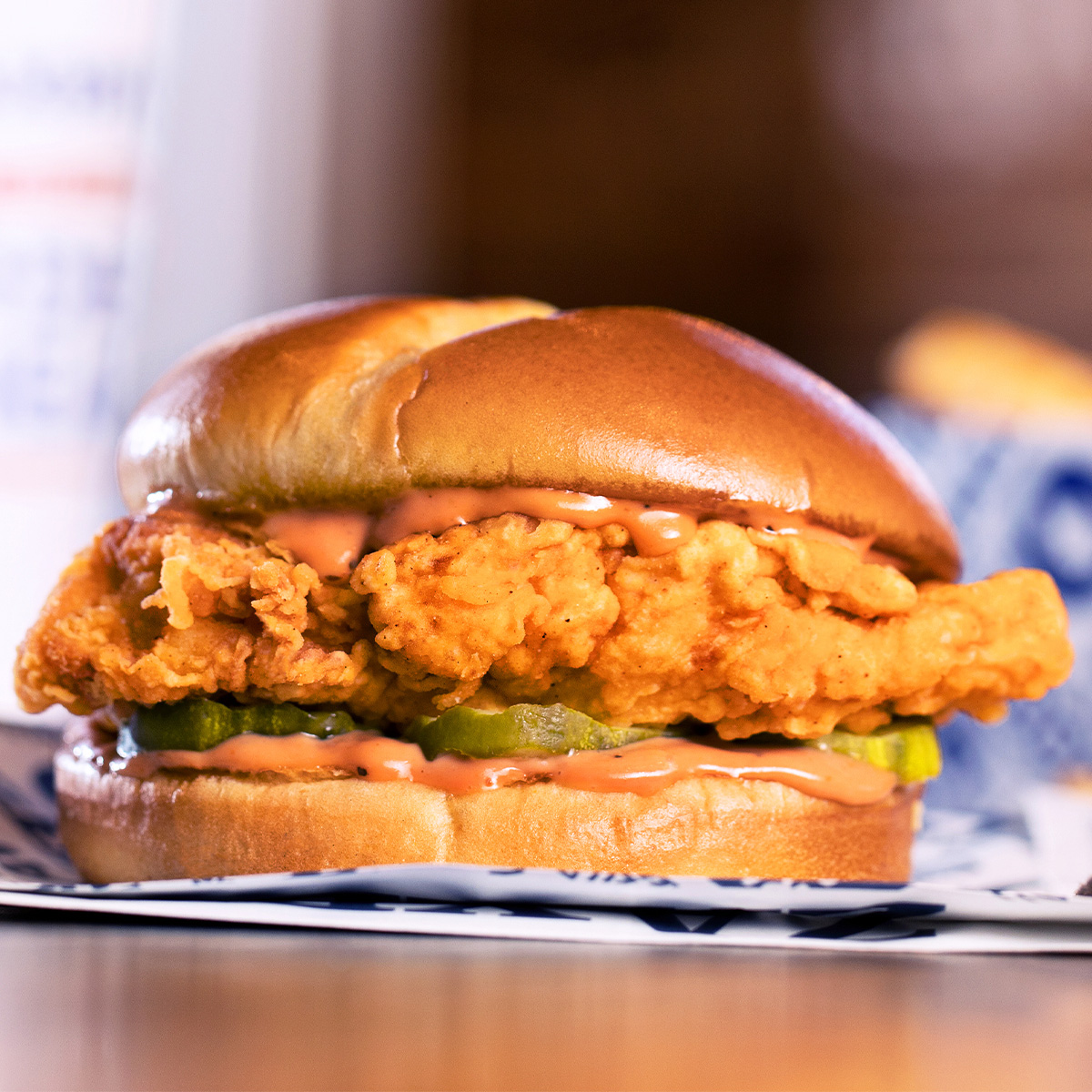 Now available everywhere, Zaxby's Signature Sandwich features a double hand-breaded fillet, with three thick-sliced, crinkle-cut pickle chips and served on a buttery toasted, split-top potato bun with a choice of Zax Sauce or Spicy Zax Sauce.