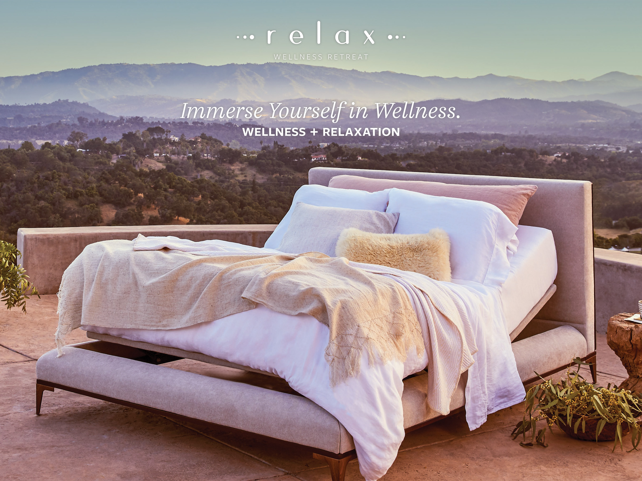 Wellness Retreat, a reinterpretation of the adjustable base category, that soothes the body, refreshes the mind, and rejuvenates the spirit.