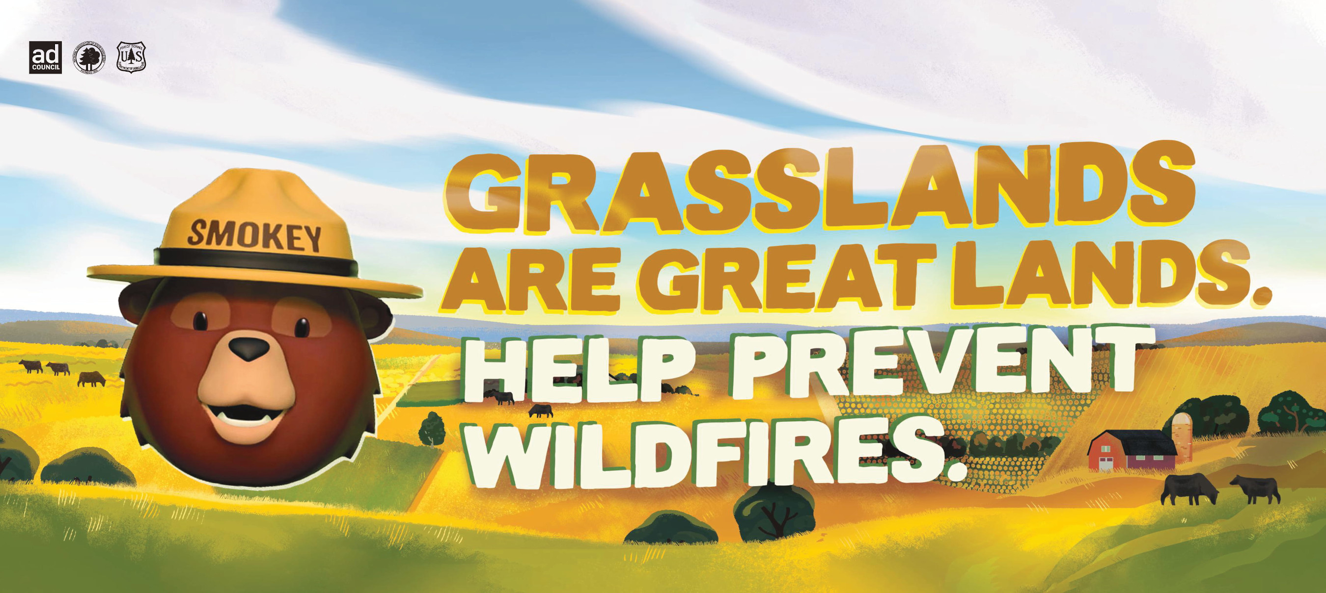 Smokey Bear OOH for the Southern Grasslands | Wildfire Prevention | Ad Council