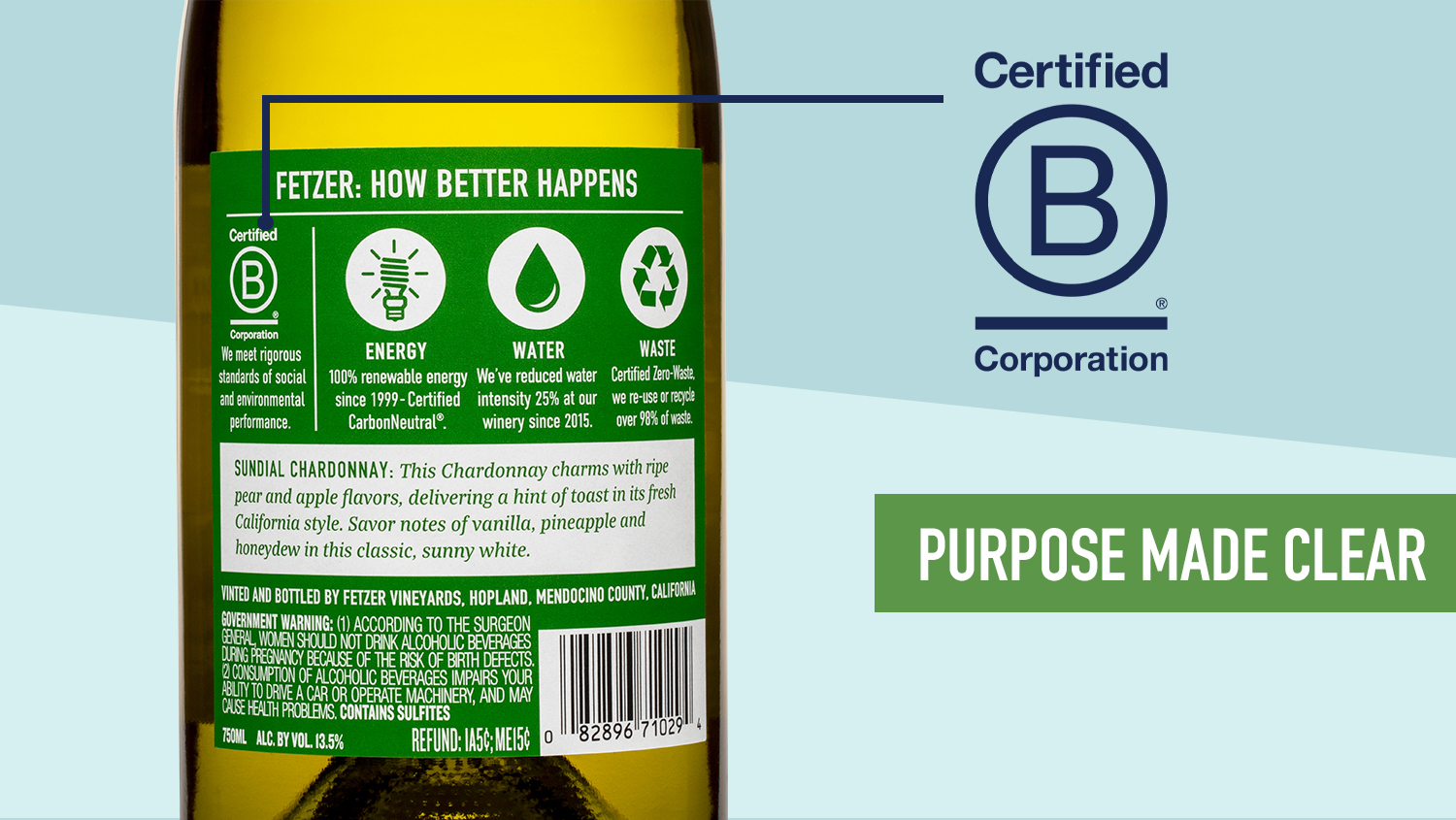 Our updated back labels make clear our purpose and responsible practices, signaling there is indeed a path forward for achieving a good today and a better tomorrow!
