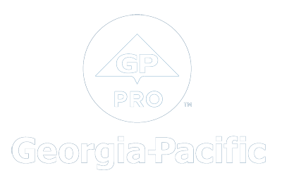 white Georgia Pacific logo