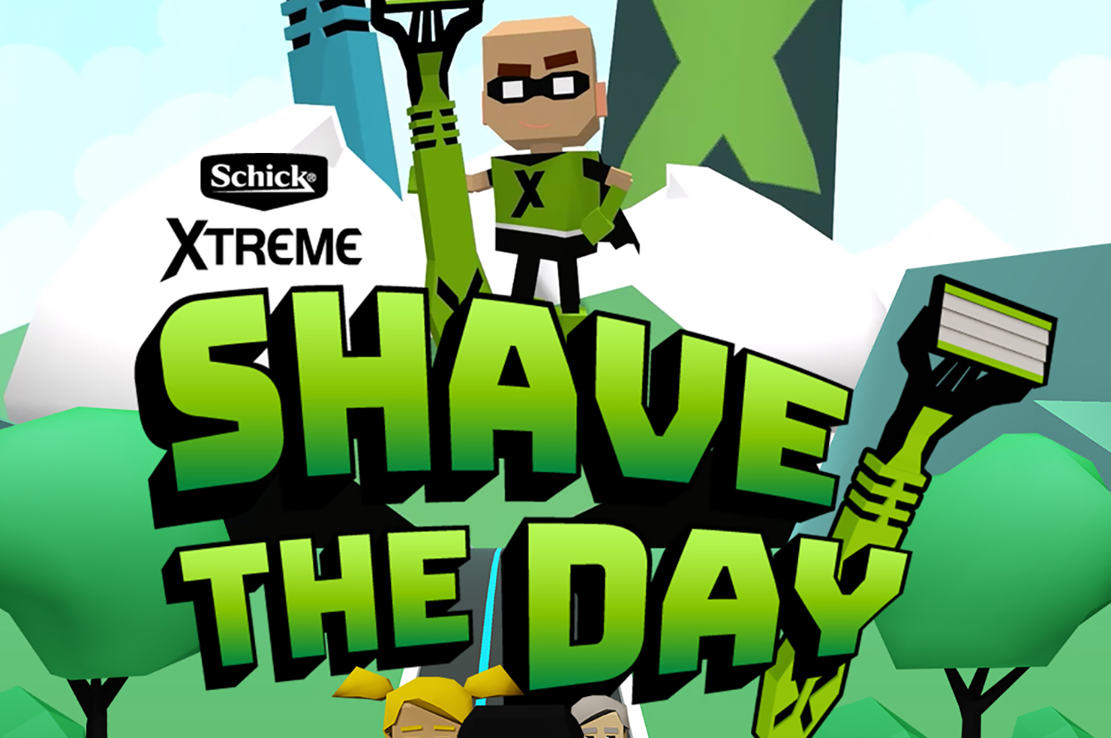 Take on the role of XtremeMan, a fearless bald super hero to shave heads and rack up bald bucks.