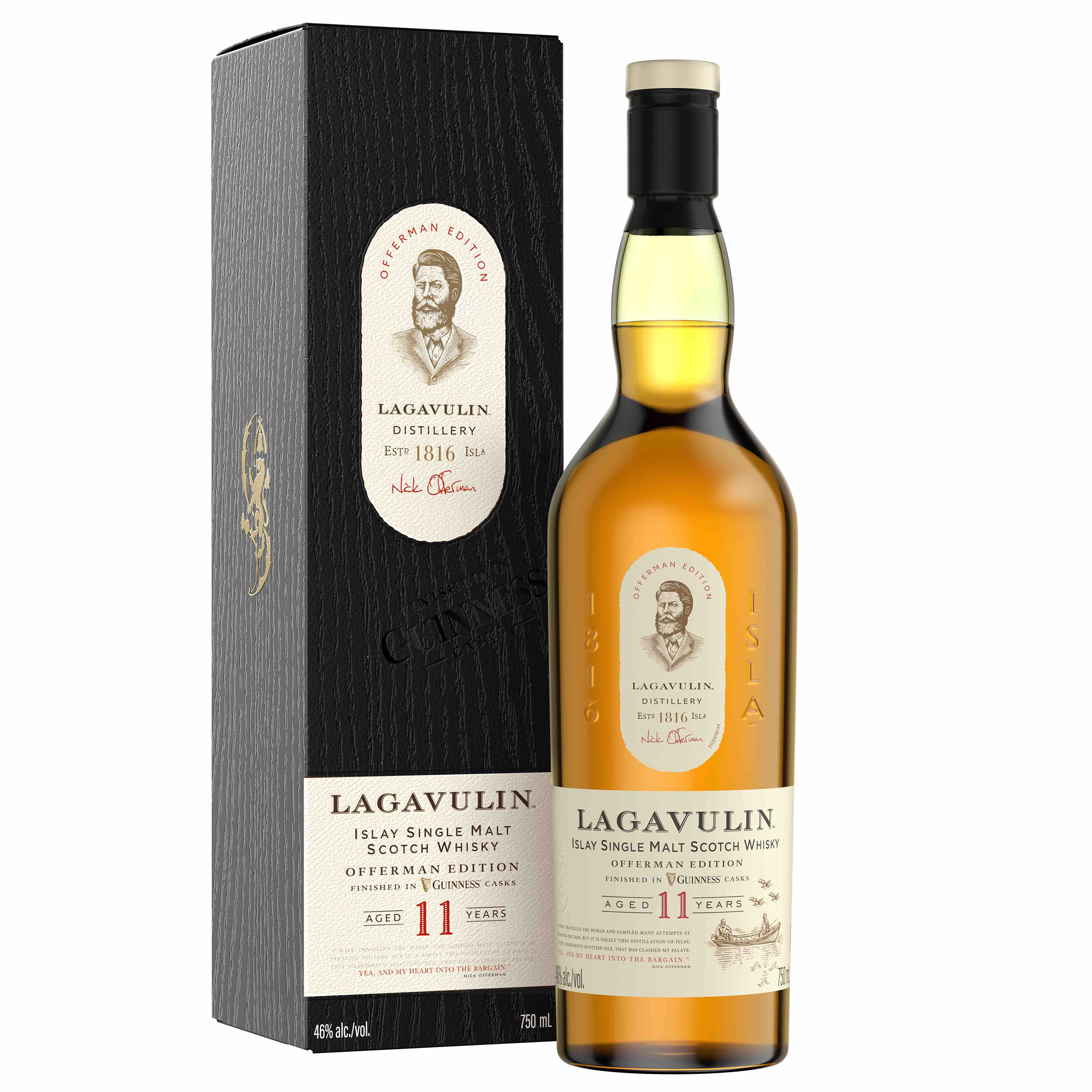 This new, limited-edition 11 Year Old Lagavulin aged for four months in former Guinness Beer casks from the Open Gate Brewery in Maryland is a true father-son creation.