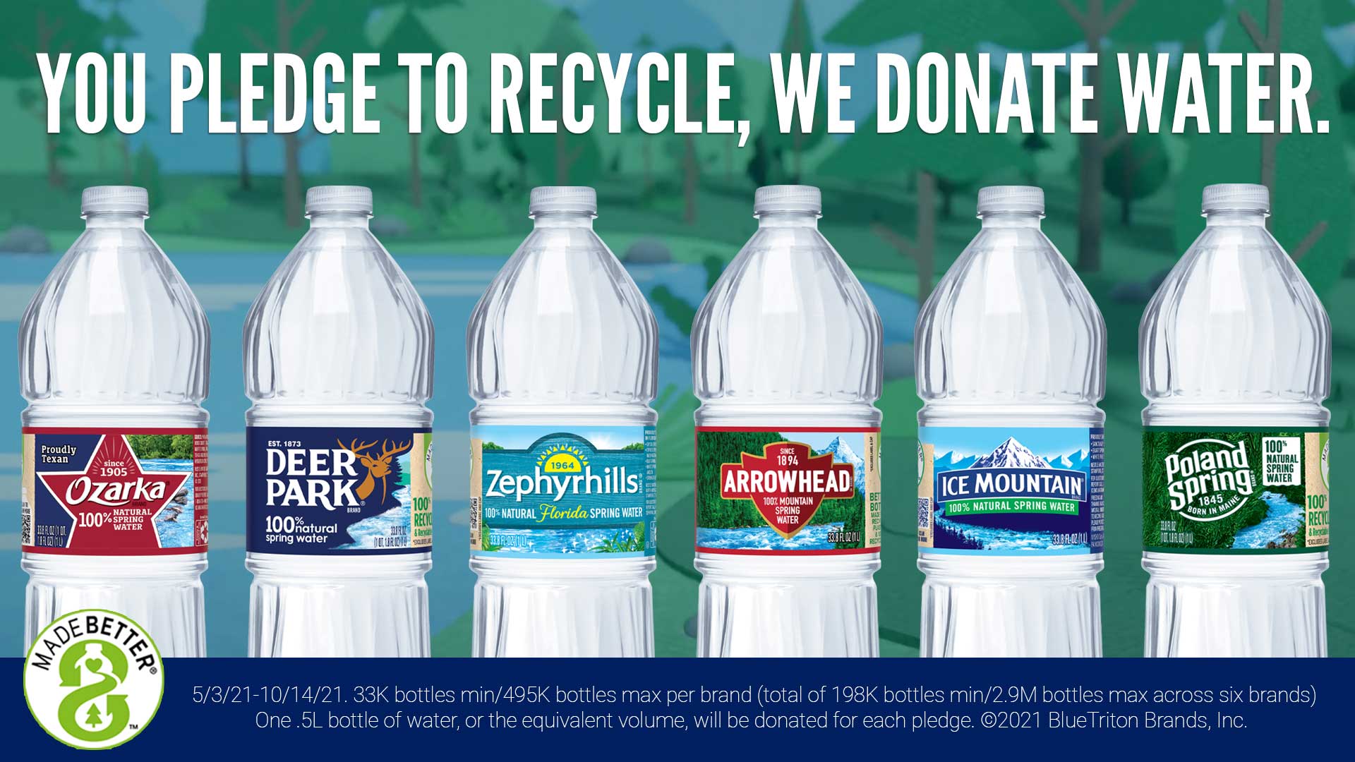 Poland Spring® Brand 100% Natural Spring Water, America’s leading spring water brand, along with its five regional spring water sister brands, announces a new national campaign – Made For A Better Tomorrow.