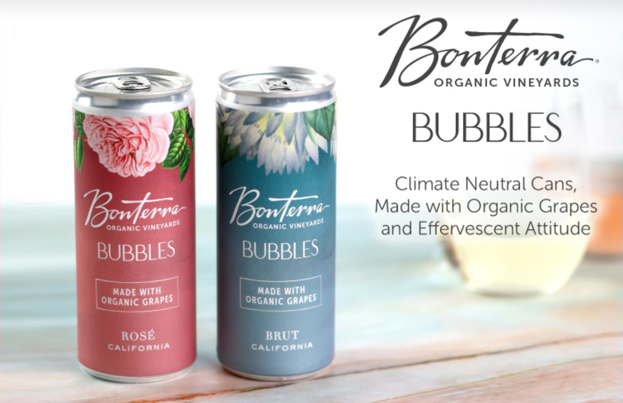 Bonterra® Enters Sparkling Canned Wine Category with Organically Crafted Bubbles