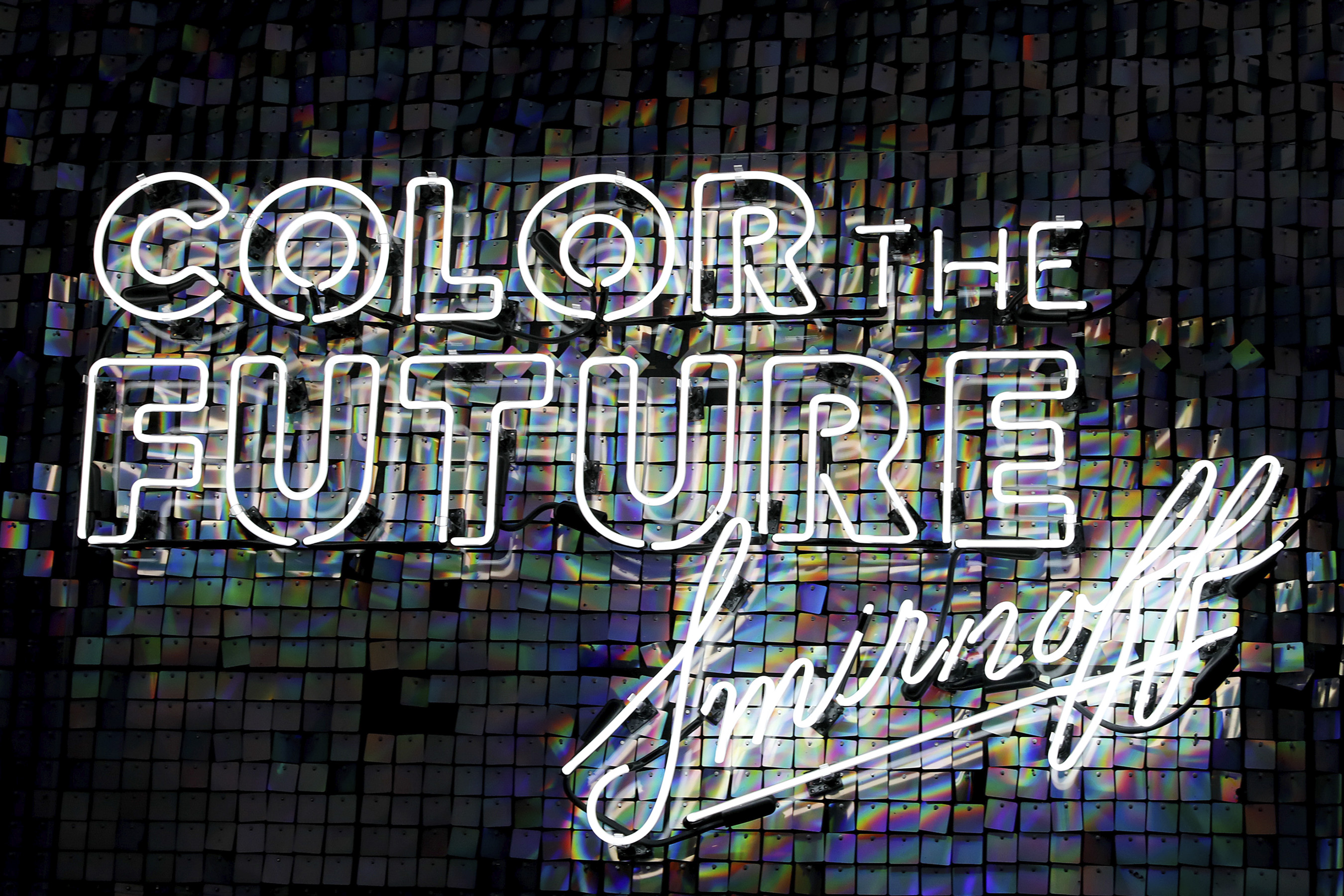 “Color The Future” neon sign